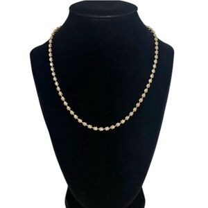 Lisa Robertson 18K Gold over .925 Sterling Silver Beaded Necklace 17.25”